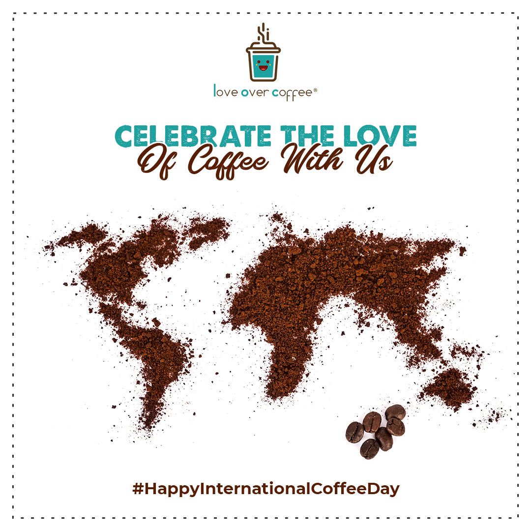 International Coffee Day social media post — brand creative by Sanchita Bhatia