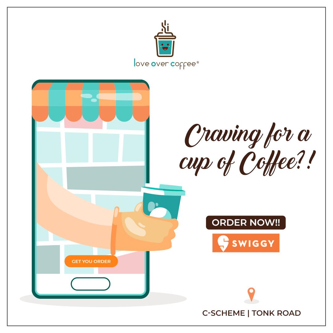 Swiggy order online promotional post design — food delivery social media by Sanchita Bhatia