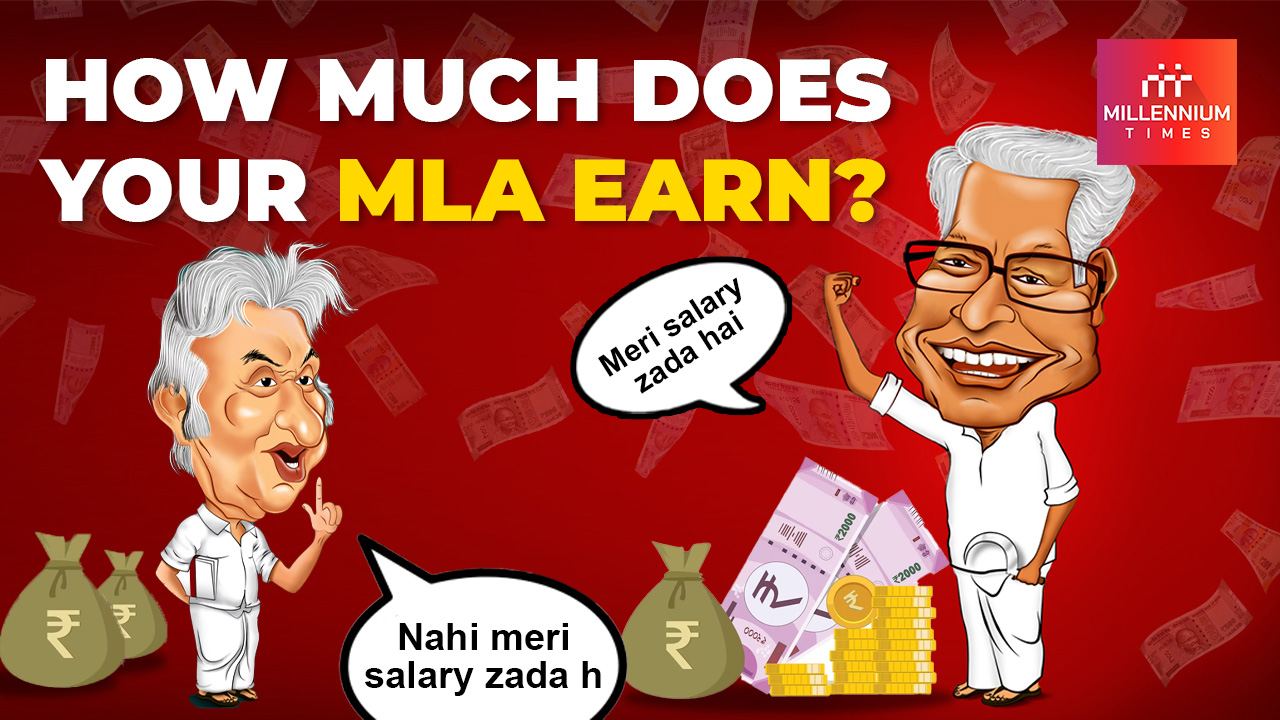 MLA salary YouTube thumbnail design — news video thumbnail by Sanchita Bhatia Jaipur